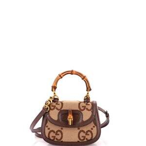 Gucci Bamboo Top Handle Bag Jumbo Gg #328498G23B